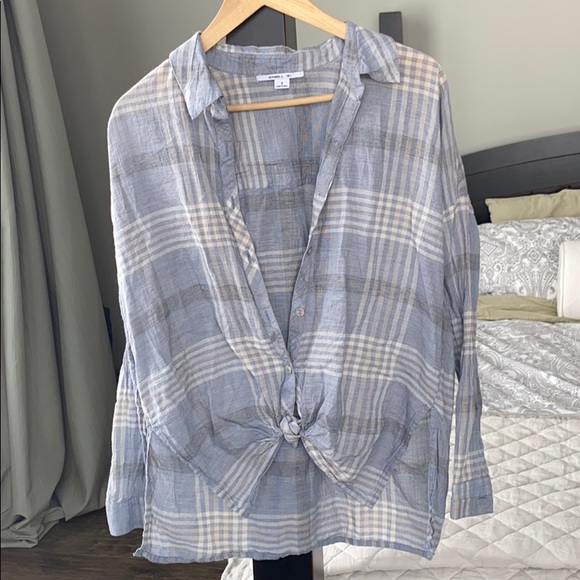 O’Neill knit front high-lo plaid longsleeve - Picture 2 of 5